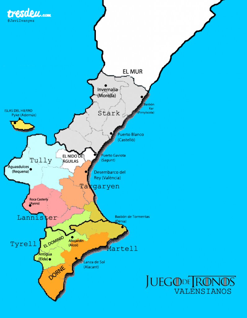 MAPA JOC DE TRONS VALENCIANS