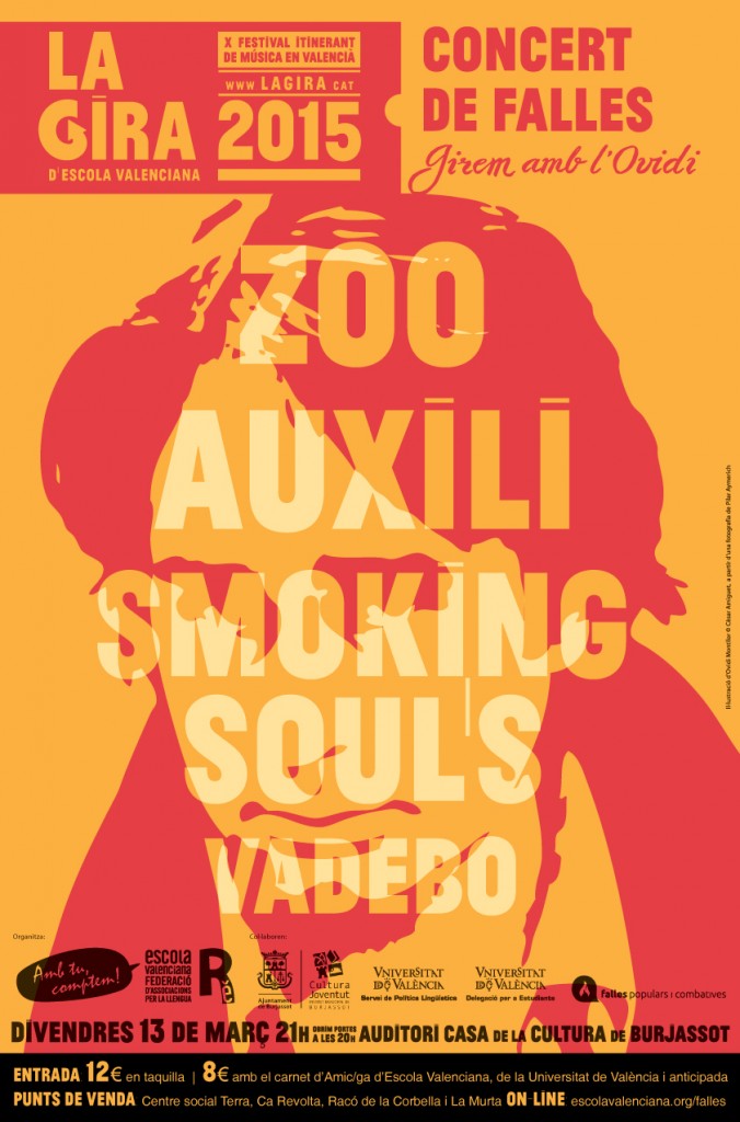 Concert de Falles 2015, Zoo, Auixili, Smoking Souls, Vadebo, Feslloch 2015