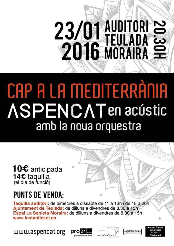 Cap a la Mediterrània Aspencat Acústic Teulada