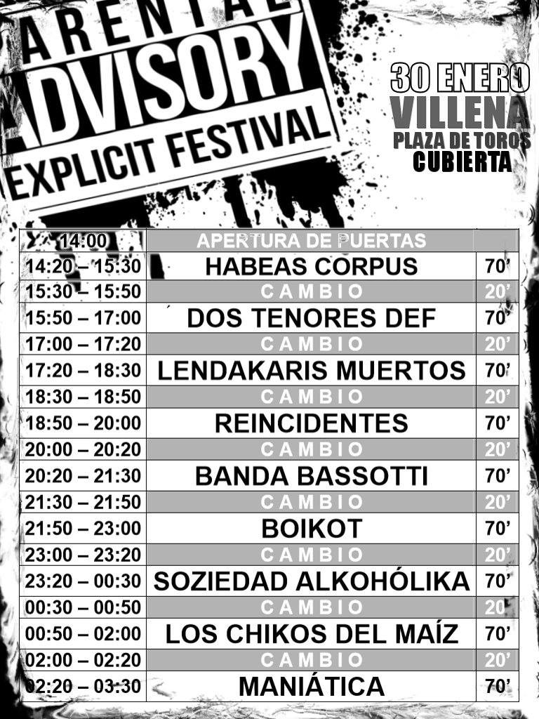 Parental Advisory Festival Villena