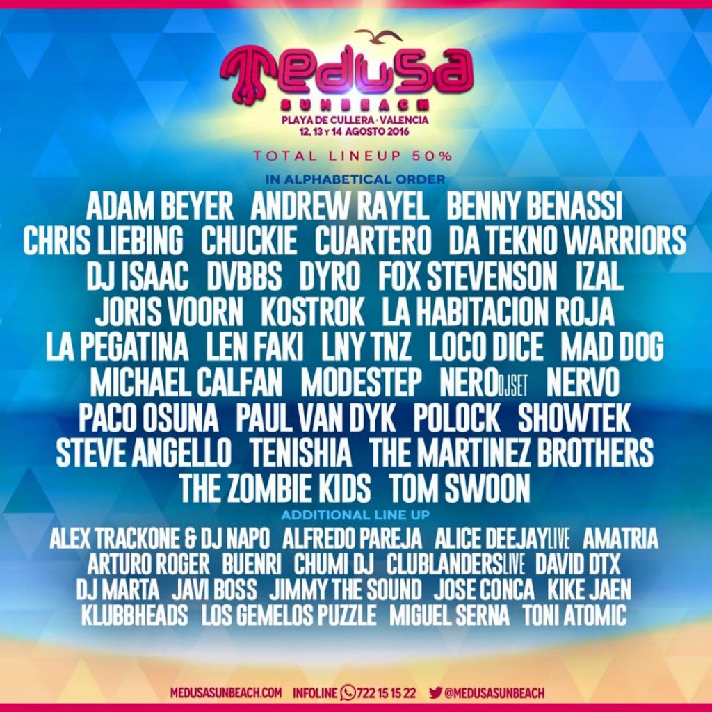 Cartell Medusa Sunbeach 2016