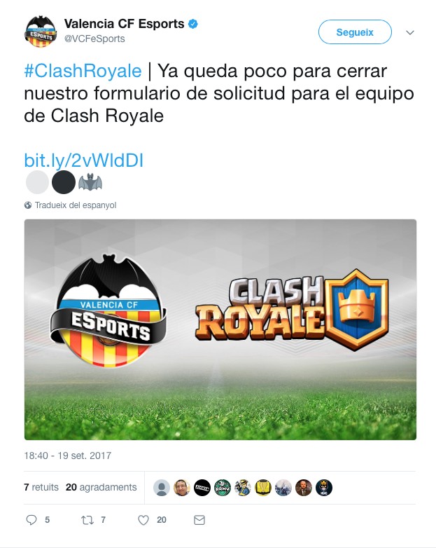 El València C.F comença inicia una nova aventura a Clash Royale