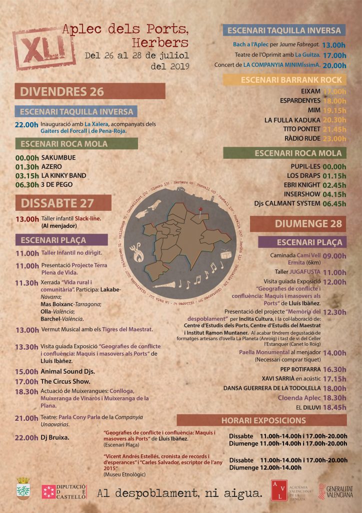 Programació Aplec dels Ports 2019