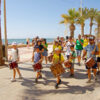 Cartell de la Fireta de Sant Jaume 2026 del Campello, amb un músic sobre un carro i el detall dels dies 24, 25 i 26 de juliol